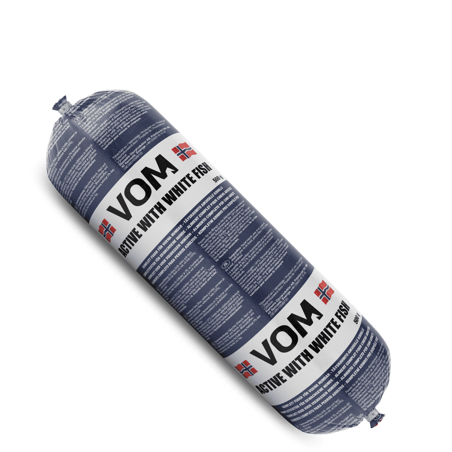 VOM og Hundemat Active White Fish Korv
