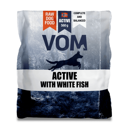 VOM og Hundemat Active White Fish Köttbullar
