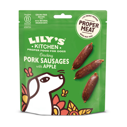 Lily's Kitchen Dog Snacks Pork & Apple Sausage