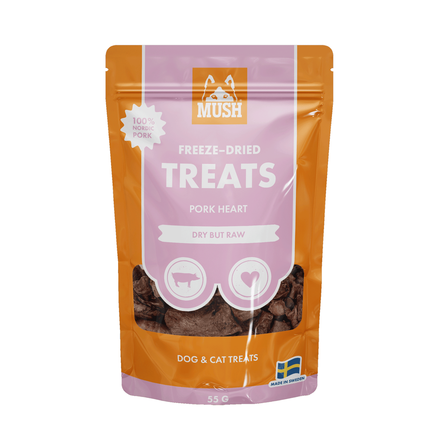 Mush Freeze-Dried Treats Pork Heart