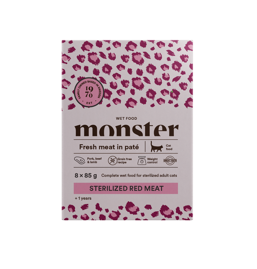 Monster Cat Pouches Sterilized Red Meat